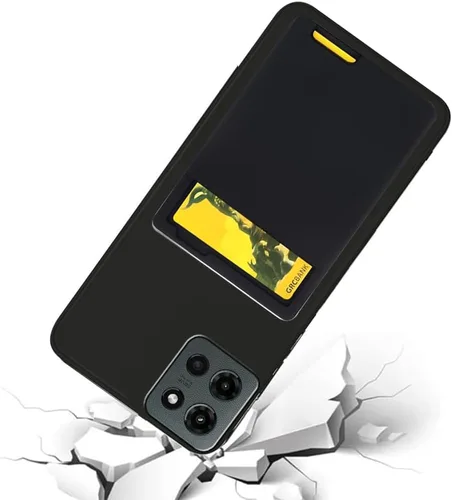 Vista 2 de Funda compatible con Motorola Moto G Power 2025, a prueba de golpes, delgada y suave, funda protectora de TPU con tarjetero y correa de muñeca