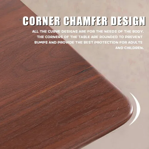 Vista 5 de Mesa de comedor, mesa de cocina, mesa de comedor, mesa de cocina pequeña para espacios pequeños, mesa moderna para el hogar, mesa rectangular Marrón