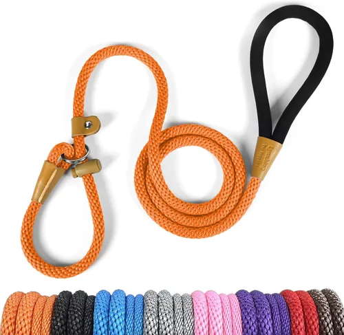 Vista 11 de lynxking Correa Deslizante para Perros de 5 6 8 PIES Correa de Entrenamiento para Perros Resistente de Servicio Pesado Trenzada Sin Tirones Correa