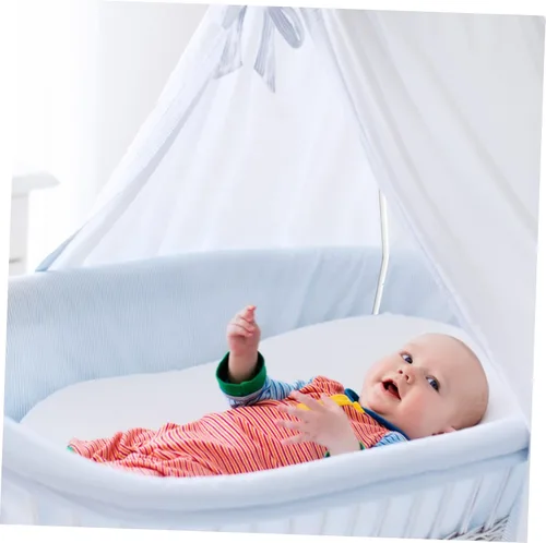 Vista 2 de 1 juego de soporte de red para bebé, accesorios para bebé, toldo para cuna, soporte para tienda de campaña para cama, red de barra, toldo de cama