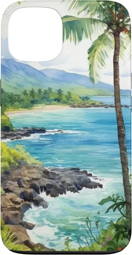 Vista 7 de Tropical Hawaii Forest Beach Ocean Art Aesthetic Case for iPhone 16