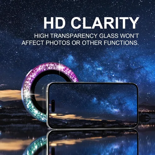 Vista 470 de Choiche Compatible para iPhone 16 Pro/iPhone 16 Pro Max Protector de Lente de Cámara, Vidrio Templado 9H Protector de Pantalla de Cubierta de Cámara