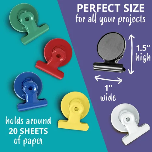 Vista 6 de Paquete de 36 imanes para refrigerador, clips magnéticos resistentes para refrigerador, casillero, pizarra blanca, divertidos y decorativos, bonitos