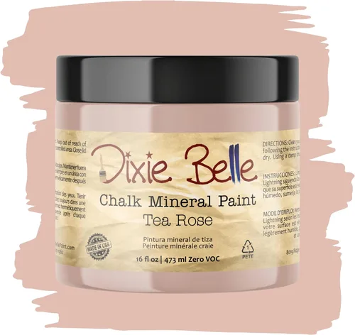 Vista 258 de Pintura para muebles con acabado de tiza Dixie Belle Paint Company - Amatista (4oz) - Pintura mineral de tiza chic púrpura profundo mate