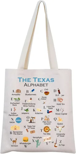 Vista 9 de MNIGIU Bolsa de lona de Texas, bolsa de bienvenida reutilizable ecológica