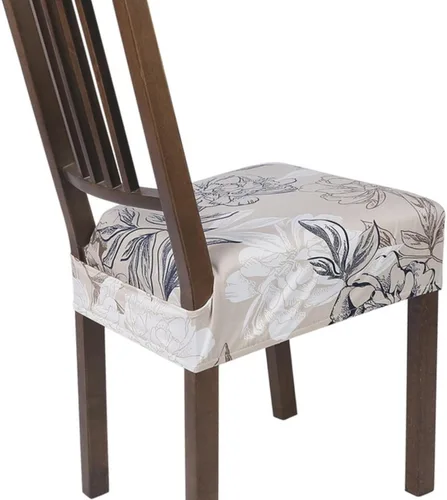 Vista 9 de SearchI Juego de 4 fundas de asiento para sillas de comedor, fundas elásticas extraíbles para sillas de comedor, fundas protectoras para sillas