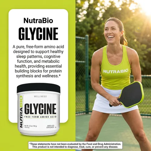 Vista 5 de NutraBio Polvo de glicina - Suplemento de glicina - Suplemento de aminoácidos de forma libre - 1000 mg porción - 5.29 oz, 150 porciones