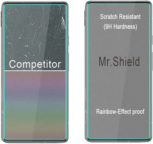 Vista 5 de Mr.Shield Paquete de 3 protectores de pantalla de vidrio templado para Google Pixel 6a 5G [Versión de pantalla de cubierta máxima actualizada]