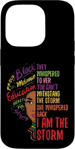 Vista 17 de I Am The Storm BLM Melanin Women African Black History Pride Case for iPhone 17