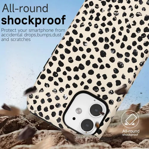 Vista 5 de LoeoeL para iPhone 11 Funda con Estampado de Guepardo, Funda de Teléfono con Patrón de Leopardo para Mujeres y Niñas, Funda de Plástico Duro delgada