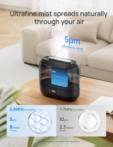 Vista 5 de Dreo Humidificadores inteligentes para dormitorio, humidificador supersized de gran tamaño de 4 L de llenado superior para habitación grande con 28
