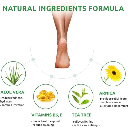 Vista 3 de SaluVera Crema para aliviar el dolor neuropatía – Alivio del dolor nervioso de máxima fuerza para pies, dedos de los pies, manos, piernas con aloe