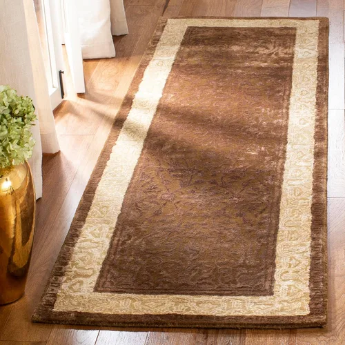 Vista 18 de SAFAVIEH Silk Road Collection SKR213G - Alfombra decorativa de lana tradicional hecha a mano, 2 x 3 pies, color granate y marfil