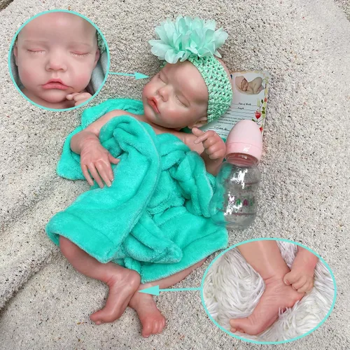 Vista 4 de OtardDolls Muñecas de bebé Reborn realistas de 18 pulgadas, silicona suave