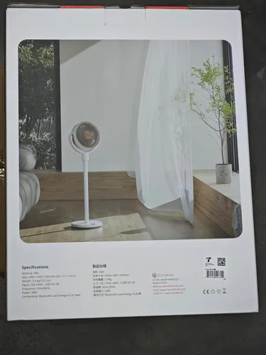 Vista 9 de SwitchBot Ventilador de pedestal inteligente, ventilador oscilante recargable para dormitorio, con cable e inalámbrico, ventilador de piso