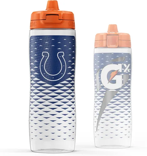 Vista 25 de Gatorade Gx NFL - Botellas antideslizantes para apretar, 30 onzas líquidas, sistema de hidratación Gx