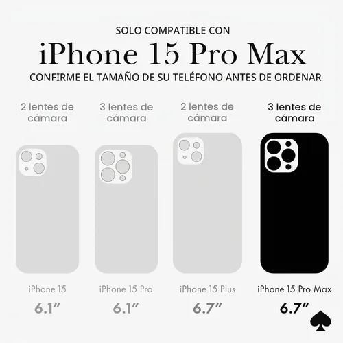 Vista 2 de Kate Spade New York Funda para iPhone 15 Pro Max, compatible con la funda MagSafe para teléfono, purpurina gruesa iridiscente