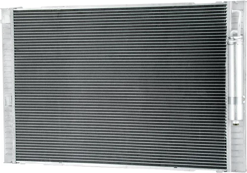 Vista 2 de Radiador y condensador de aluminio de alto rendimiento compatible con Infiniti G37 Sedan 13-17 Nissan 370Z 2009-2013, incluye condensador