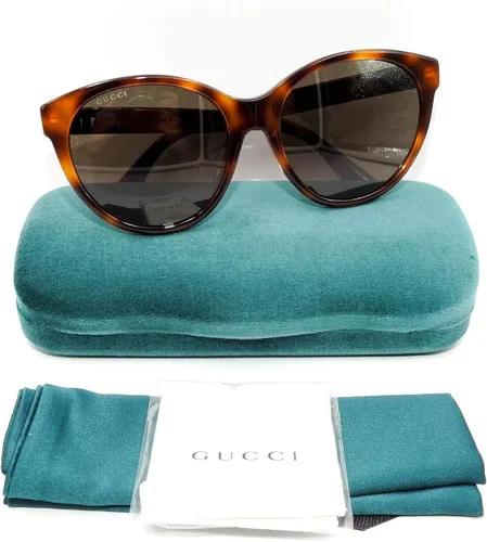 Vista 6 de Gucci GG 0419SA 002 Havana - Gafas de sol redondas de plástico lente marrón 56-18-145