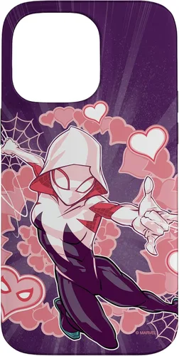 Vista 21 de Marvel Spider-Man Into The Spider-Verse Gwen Stacy Hearts - Carcasa para iPhone 17