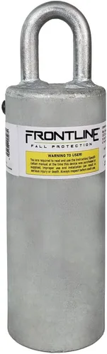 Vista 12 de Frontline Fall Protection Anclaje de techo comercial RO12 de 12 pulgadas Punto de anclaje para techos de acero galvanizado cumple con OSHA y ANSI