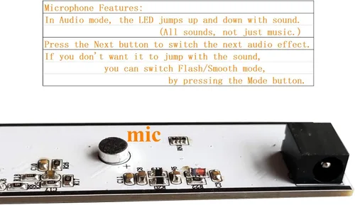 Vista 4 de Kit electrónico DIY de espectro de audio de 16 LED, micrófono incorporado para recopilar música (PP16-redondo)