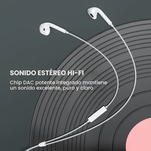 Vista 4 de MOSWAG - Auriculares USB C con cable con micrófono y control de volumen