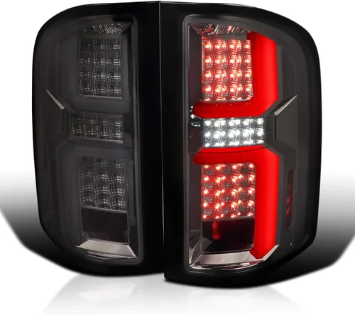 Vista 10 de SPEC-D TUNING Luces traseras LED rojas con barras de luz LED compatibles con Chevy Silverado 2007-2013 1500/2500HD/3500HD, montaje de par izquierdo