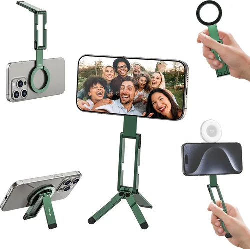 Vista 13 de ULANZI MA60 - Soporte magnético de trípode para iPhone - Mini trípode de smartphone de aluminio para teléfono celular, soporte de bolsillo