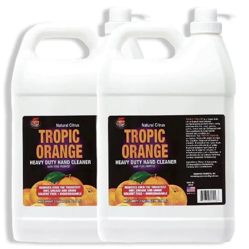 Vista 8 de Force 5 Tropic Orange - Limpiador de manos resistente con piedra pómez fina. Limpiador de manos industrial, limpiador de manos de loción de acción