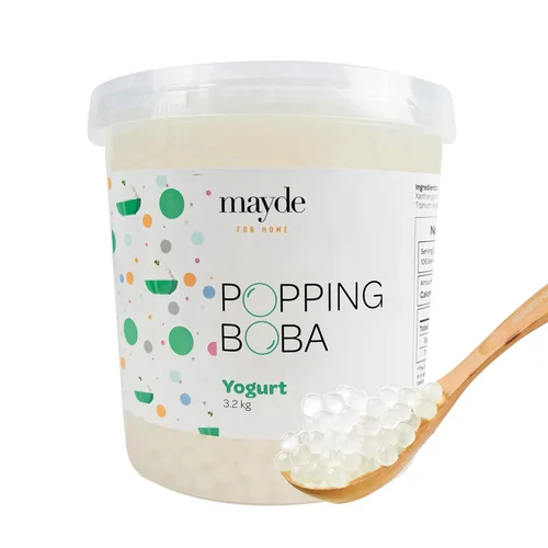 Vista 20 de Mayde Popping Boba Pearls para bebidas y postres, arándano, 7 libras