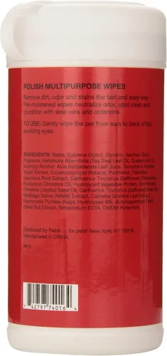 Vista 2 de Wags & Wiggles "Polish 50 toallitas multiusos para perros