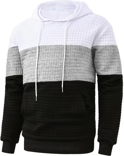 Vista 2 de wjiNFDFG Solid Hoodie Mens Couple Casual Sports Pocket Pullover Letter Printed Hooded Sweater