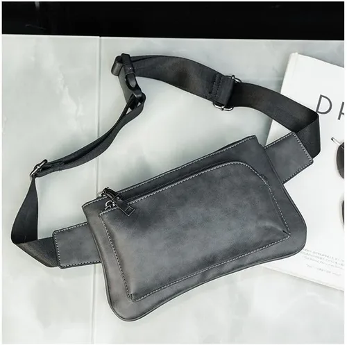 Vista 3 de Bestsent Bolso bandolera de cuero para hombre, mochila de hombro en el pecho, bolso cruzado impermeable al agua