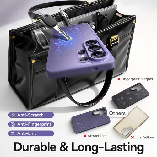 Vista 3 de CASEKOO - Carcasa para Samsung Galaxy S26 Ultra de 6.9" violeta Camera Guard, 16FT Military Protection, Anti-Fingerprint, Slim Matte Translucent