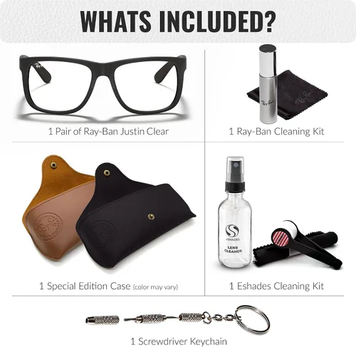 Vista 40 de Ray-Ban RB4165 JUSTIN CLASSIC - Gafas de sol de forma cuadrada con kit oficial de gafas