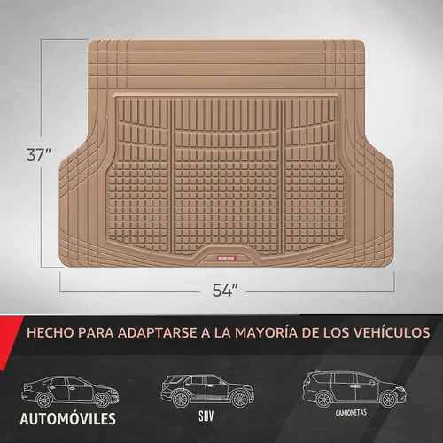 Vista 2 de Motor Trend FlexTough - Tapete de carga trasero, recortable, de alta resistencia para maletero, forro universal de carga trasera, flexible, tapetes