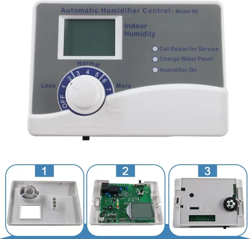 Vista 2 de Control de humidistato automático digital para humidificador de toda la casa modelo 60, compatible con las series 400, 500, 600, 700, con sensor