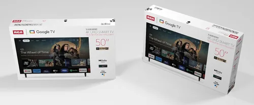Vista 7 de RCA Smart Google TV UHD de 50 pulgadas, pantalla LED sin marco con HDR10, Wi-Fi y Bluetooth, Google Assistant integrado, compatible con Alexa