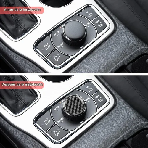 Vista 3 de SUNJIKA Pomo del botón de la palanca de cambios para Jeep Grand Cherokee Negro