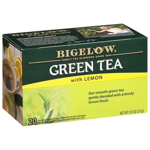 Vista 9 de Bigelow Té verde con melocotón, cajas de 20 unidades (paquete de 6) Té con cafeína con té verde y menta, 120 bolsas de té en total