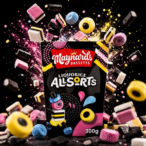 Vista 3 de Maynards Bassetts Regaliz Allsorts - Caja de cartón (12.35 oz)