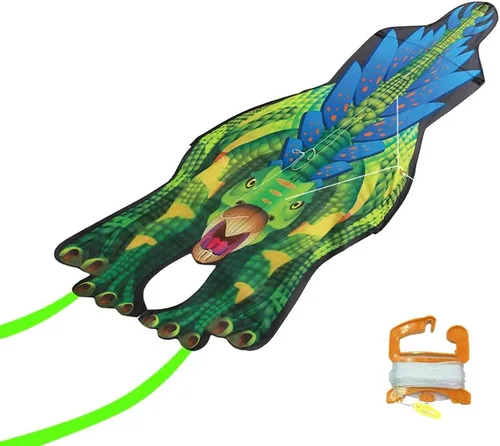 Vista 2 de WindNSun Stegosaurus Rip-Stop - Cometa de nailon, 49 pulgadas de alto