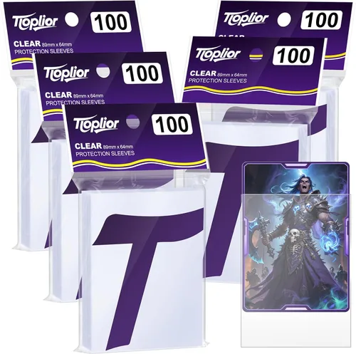 Vista 24 de 1000 unidades de fundas para cartas coleccionables TiopLior, funda mate perfecta para MTG, protector suave para cartas deportivas, funda estándar