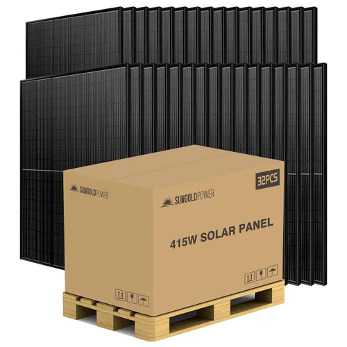 Vista 15 de SUNGOLDPOWER UL61730 Panel solar de 415 W, 6 unidades, monocristal, célula de clase A, negro, alta eficiencia, VMP 31.1V/PC, para sistema solar