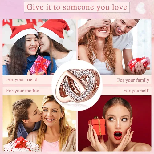 Vista 7 de Dije de cielo estrellado natural que se adapta a pulseras de plata de ley 925 con circonitas cúbicas para mujer, pulsera y collar, joyería