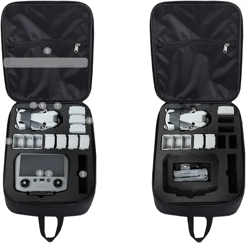 Vista 3 de Funda de transporte para DJI Mini 4 Pro, bolsa de almacenamiento, mochila portátil, funda protectora de viaje para DJI Mini 4 Pro Fly More Combo