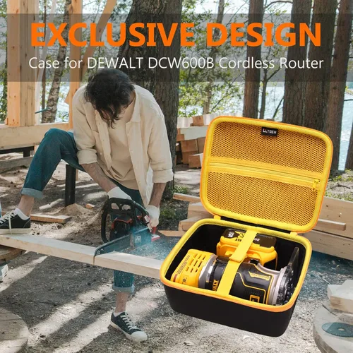 Vista 5 de LTGEM - Funda compatible con el enrutador inalámbrico DEWALT DCW600B / DWP611 20V Max XR (solo funda)