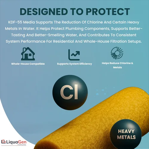 Vista 6 de LiquaGen KDF 55 Medios de filtro de zinc de cobre – Gránulos reciclables de 1 libra para eliminación de cloro, hierro, metales pesados y bacterias