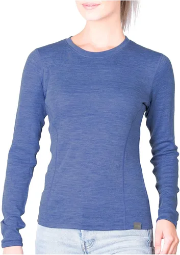 Vista 8 de MERIWOOL Camiseta térmica de capa base de manga larga para mujer, 100% lana merina, peso medio Negro